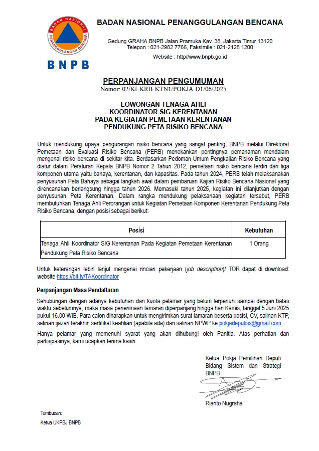 PERPANJANGAN PENGUMUMAN